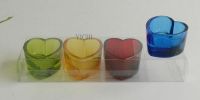 Sell heart shaped glass candle holder