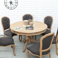 dining room furniture linen tufted back oak wooden chair french style chair