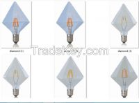 New Design 4W 110V 220v Diamond shapes light Incandescent Bulb Edison Bulb Edison Light Fashion Incandescent Edison Bulb LED