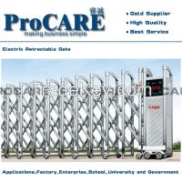 stainless steel trackless automatic retractable gate designs