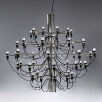 Gino Sarfatti Style Pendant Chandelier 50 bulb