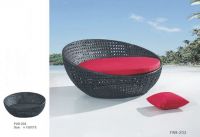 Garden sofa set plastic rattan chair with cushion FWB-203