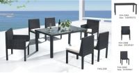 Garden table and chair plastic rattan sets FWA-208