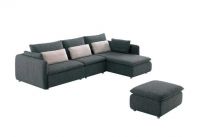 Black modern sofa fabric sofa sofa with cushions YX249