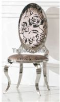 stainless steel flame plus coloured flannelette dinning chair