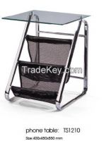 Rectangle steel frame plus Reinforced glass Surface End (small) table