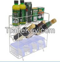 modern design high quality utility iron wire kitchen rack (304012)