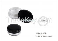 plastic loose powder case with sifter/cosmetic loose powder container