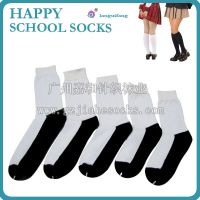 Ankle School /student socks, white/black socks