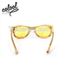 Rainbow Color Bamboo Sunglasses, Cheap Spy Sunglasses