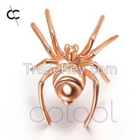 Sterling Silver Spider Brooch Jewelry, Engraved Jewelry Box