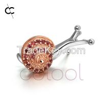 Sterling Silver and Crystal Snail Brooch Jewelry, Sell Jewelry Online