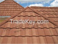 Roof Tiles - Stone Chip Coated Steel Roof Tiles  BROWN BRICK