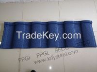 Roof Tiles - Stone Chip Coated Steel Roof Tiles , BLUE