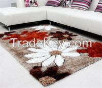 Home Decoration and Hotel High Quality Hand Made Tufted Chinese Knot Add Silk Floor Carper