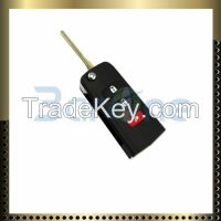 3 button car key shell replacemen with foldig flip keyblank for Nissan key