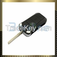 2 button car key shell replacement with folding flip keyblade for Porsche