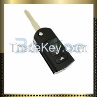 3 button car key shell replacement with folding flip keyblank for Mazda