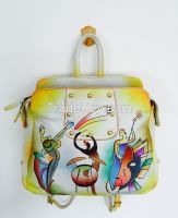 Hand Painted Leather Handbag