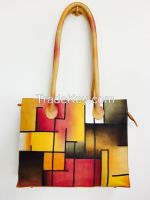 Hand Painted Leather Bag