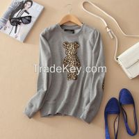 M-L New Autumn Casual Gloomy Print Beading Hoodies Pullover for Women High Quality