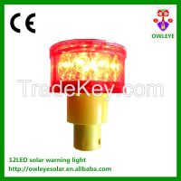 Red LED Revolving Solar Traffic Warning Light