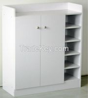 mirror shoe cabinet with five drawers