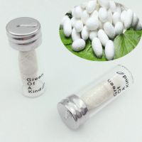 plastic free natrual silk dental floss in glass bottle container