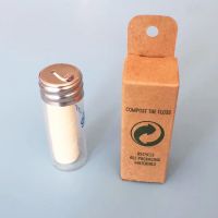 biodegradable dental floss in glass bottle container corn PLA dental flosser