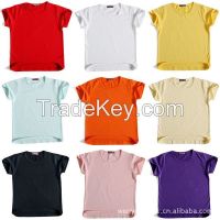 soild color custom print cotton Tee-shirts