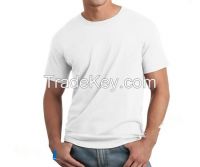 single jersey 160g plain white  cotton t shirt