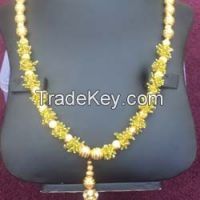 Mehndi Green Crystal Lorial Long Necklace