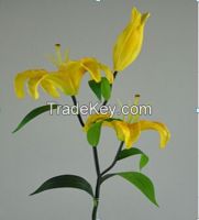 37 inch real touch artificial flower tiger lily