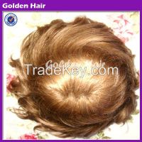 Golden Hair Hot Sale Virgin Human Hair High Quality Toupee For Black Men