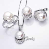 Fashion 925 Silver CZ/Pearl Jewelry Set (YS-1501)