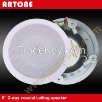 White 20W PA Coaxial Ceiling Speaker CS-252