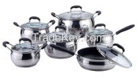 12 PCS stainless steel cookware set