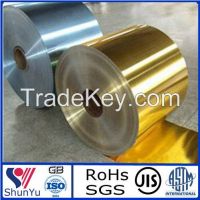 aluminium hydrophilic foil with blue and golden color