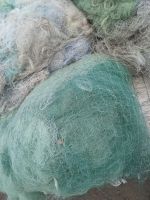 Nylon fishnet wastes scraps