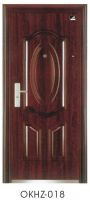 Sell wood-like stee security doors with different sizes