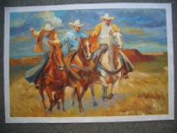 Cowpuncher oil painting