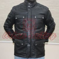 Men Striped Leather Fashion Jacket USI-8896