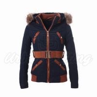 Stylo Winter Belt Jacket Navy Fur Hoodie USI-9628