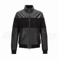 Men Leather and suede Mix Jacket USI-8883