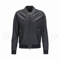 Men Perforated Leather Jacket USI-8879