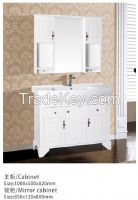 Various of Oak wood bathroom cabinets with led light at low price