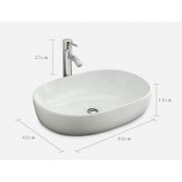 Ceramic bathroom counter sink basin at low price with high quality