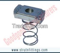 spring channel nuts, channel bracketry, pipe clamps, unistrut channels, cantilever arms, manufacturers exporters in  india, usa, uk, America, UAE Dubai, australia, italy, canada