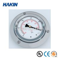 stainless steel pressure gauge back pannel connection