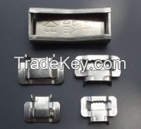 Cheap Stainless steel tie buckle for cable band, cable clip